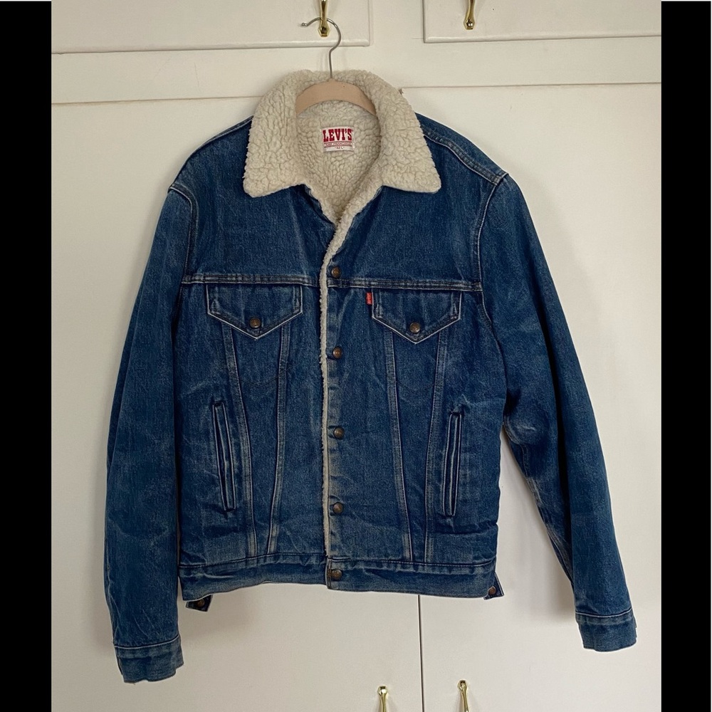 Vintage Levi’s Sherpa Trucker Jacket Denim Large 42L